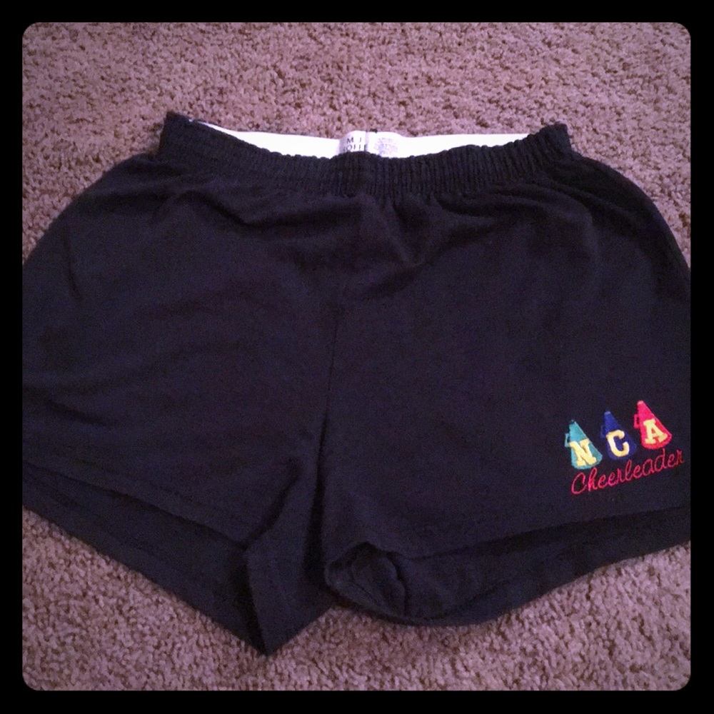 Black cotton Soffe shorts
